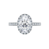 Oval Diamond Halo Engagement Ring